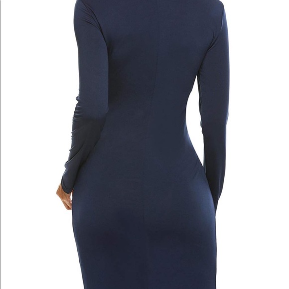 Navy Blue Bodycon Mini Dress - Picture 4 of 6